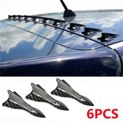 $24.99 • Buy For Mitsubishi Lancer EVO Carbon Style Stickers Shark Fin Rear Roof Spoiler Wing