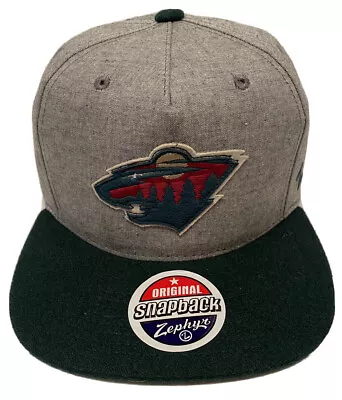 Zephyr NHL Minnesota Wild  Boulevard  5 Panel Flat Bill SnapBack Hat NWT • $69.99