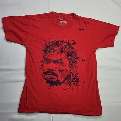 Nike Manny Pacquiao 2010 MP Collage Abstract Face Wild Card Boxing Shirt Small • $9.99