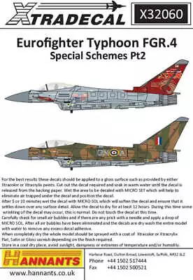 Xtradecal 32060 1:32 Eurofighter Typhoon FGR.4 Special Schemes Part 2 • £10.79