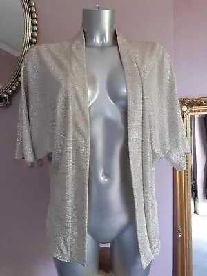 £5.99 • Buy *OASIS* Stunning Light Gold Silver  Shiny Sparkly  Open  Top Short Sleeved