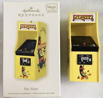 2008 Hallmark Keepsake Ornament Pac-Man Arcade MAGIC Light & Sound ARTIST SIGNED • $80.90