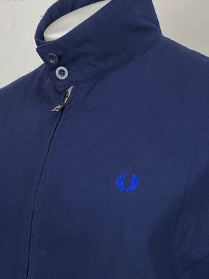 £38 • Buy Fred Perry | Made In England Tartan Lined Harrington Jacket Large (Navy) Mod 60s