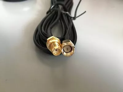 £3.89 • Buy 3m SMA Male To Female Coaxial Extension Cable Antenna Aerial Black WIFI UK Sell