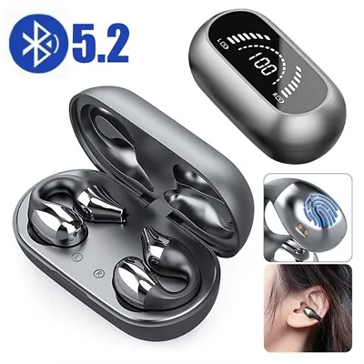 £4.79 • Buy Bluetooth 5.2 Earbuds Ear Clip Bone Conduction Headphones Wireless Sport Headset