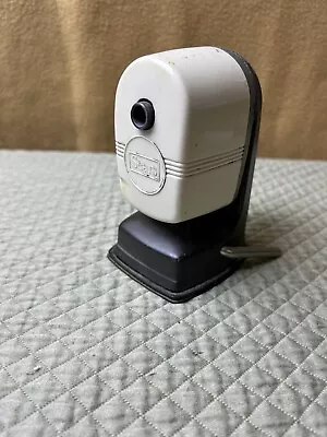 Vtg Sears White Manual Crank Pencil Sharpener Tabletop Vacu-Hold • $12.50