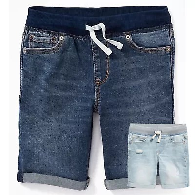 £6.95 • Buy Boys Gap Old Navy Jean Shorts Karate Denim Drawstring Waist Baby Age 1- 12 Years