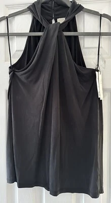 £3 • Buy High Necked Ecru Top Blouse Vest Size Medium Halterneck