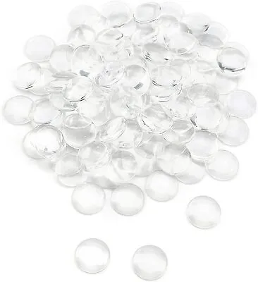 Round Glass Pebbles Stones Nuggets Beads Button Lots Quantities & Colours NEW • £7.49
