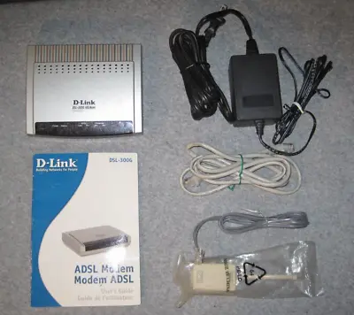 D-Link DSL-300G ADSL Modem W/ Manual & Accessories No Software • $16.46