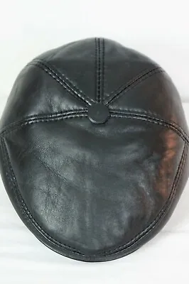 100% REAL LEATHER Gatsby Cap Mens Newsboy Ivy Hat Golf Driving Flat Cabbie S-2XL • $24