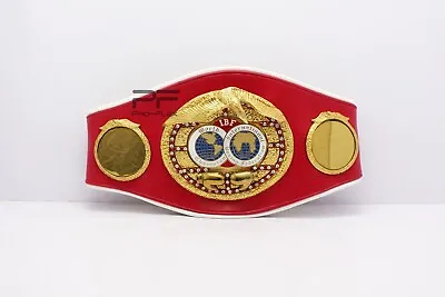 IBF Boxing Championship Belt Metal Plates Boxing Belt Leather Strap Custom Made • $150