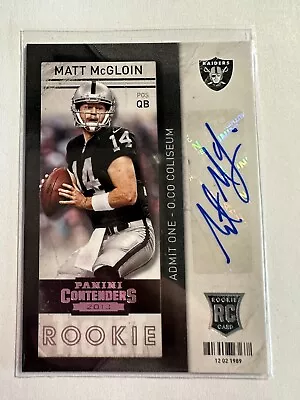 K100979 - 2013 Playoff Contenders #197A Matt McGloin Auto RC • $20