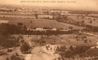 Birds Eye View Of St. Mary's Camp Memphis Michigan Vintage Postcard P7 • $5.49