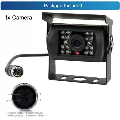 4Pin Rear View Backup Camera For Bus Truck Van RV CCD IR Night Vision Waterproof • $17.90