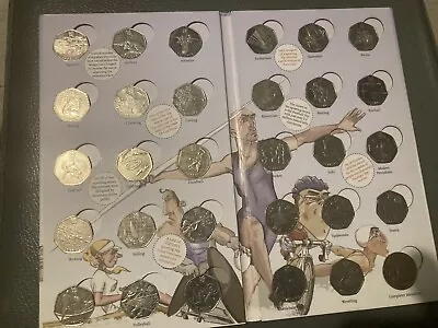 London Olympics 50p AlbumFullAll Coins Plus Completer MedallionRoyal Mint • £139.99