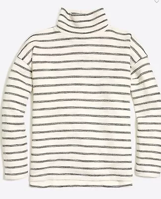 J Crew Women's Mockneck Sweater Striped Long Sleeve Size Small • $12.99