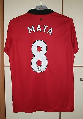 Manchester United 2013 - 2014 Home Football Shirt Jersey Womens Sz L # 8 Mata • $26