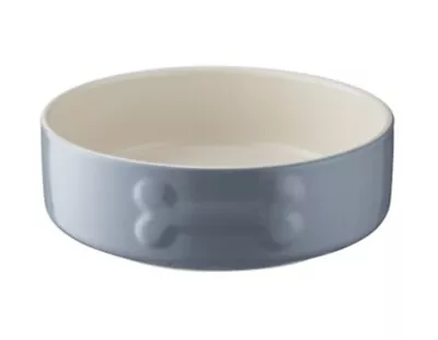 Grey Mason Cash Pet Dog Bowl Small Animal Water Food Dish Embossed Bone 15cm • £8.49