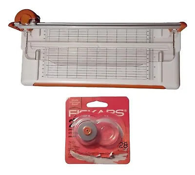 $15 • Buy Fiskars 28mm Rotary Paper Trimmer 154480 With Extended Ruler & One Trimmer Blade