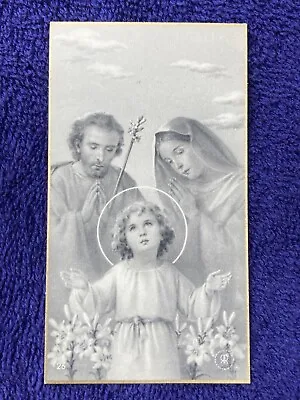 $3 • Buy Vintage Catholic Holy Prayer/ Funeral Remembrance Card Of The Holy Family