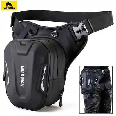 WILDMAN Motorcycle Drop Waist Leg Bag Waterproof Motorbike Cycling Thigh Hip Bag • $33.99