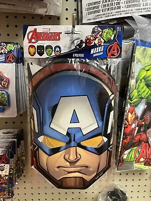 Marvel Avengers Hats/ Masks 8 Count Birthday Mask Party Supplies  • $4.99