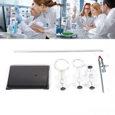 Lab Iron Stand Flask Condenser Clamp Ring Rack Set Support Holder Chemistry USA • $20