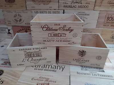 £13.49 • Buy Wooden Wine Box Crate ~ 6 Bottle. French, Genuine Storage Planter Hamper