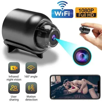 Mini WiFi Hidden Spy Camera HD 1080P Micro Motion Sensor Home Security Cam New • £9.79