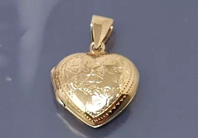 Vintage Sterling Silver 925 GP Irish Heart Locket Pendant • $55