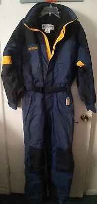 Columbia Mens Small Snow Winter Suit Navy Blue 1 Piece Ski Waterproof Windproof • $111