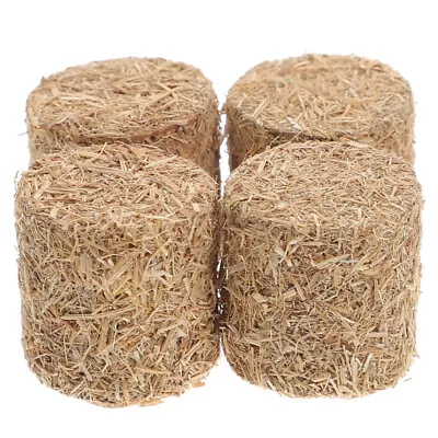 4 Mini Hay Bales For Dollhouse Farm Decor-II • $7.88