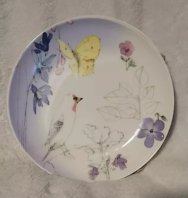 Set Of 2 Hallmark Marjolein Bastin Nature's Sketchbook Bird Butterfly Plates  • $12