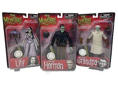 Rare Diamond Select Lot The Munsters Hot Rod Herman Grandpa Lily Figures DST • $159.99