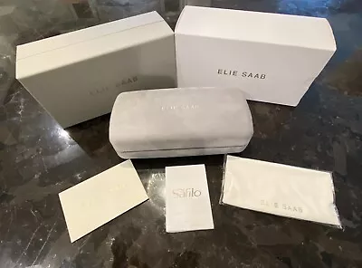 Elie Saab Sunglasses Large Case With Box Cloth Papers Full Set New Authentic • $31.45