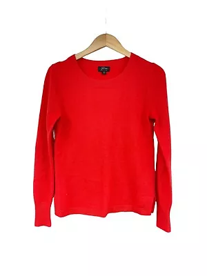 J Crew Womens Pullover Sweater Cashmere Crew Neck Long Sleeve Red Size XS • $20