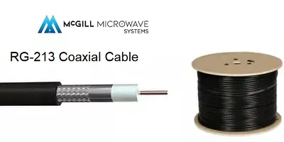 RG213 Coaxial Cable MIL Spec Low Loss Ham Radio PREMIUM TINNED COPPER SHIELDING • £109.99