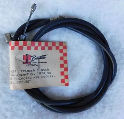 Triumph Vintage Motorcycle Clutch Cable 60-0308t Nos Barnett Pre Unit 1954-1958 • $24.99