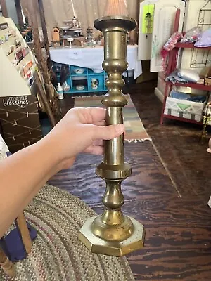 Heavy Brass Candlestick Hecho En Mexico 13.5” • $17