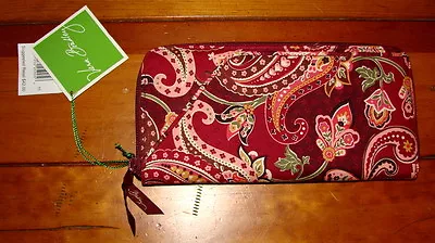 NWT VERA BRADLEY Wallet Travel Organizer PICCADILLY PLUM Passport Credit ID ZIP • $36.99