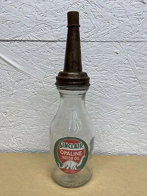 Sinclair Opaline Motor Oil Bottle Spout Cap Glass Vintage Style Gas Station • $19.99