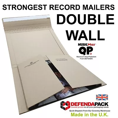 WORLD'S STRONGEST RECORD MAILERS 12  VINYL 6 ALBUM LP DOUBLE WALL MusicMax QP2 • £20.04