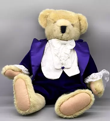 VTG 1982 Vanderbear Cornelius Musical Soiree Purple Velvet 22  Jointed Nice!  • $42.75