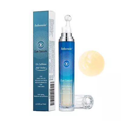 5% Caffeine Eye Cream Eye Roller Serum With 360° Massage Ball Dark Circles Und • $14.31