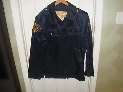 1980 Vintage Canada Saskatoon Police Heavy Nylon Adjustable Jacket Coat 44 Chest • $79.95