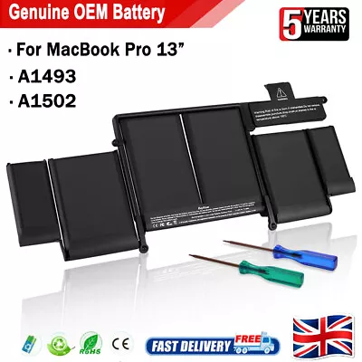 Replace For Apple MacBook Pro 13  Battery A1493 A1502 2013 2014 EMC 2678 2875 • £40.90