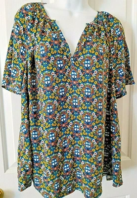 $29.49 • Buy John Lewis New With Tags Floral Top/blouse-size 12-relaxed Fit-short Sleeves