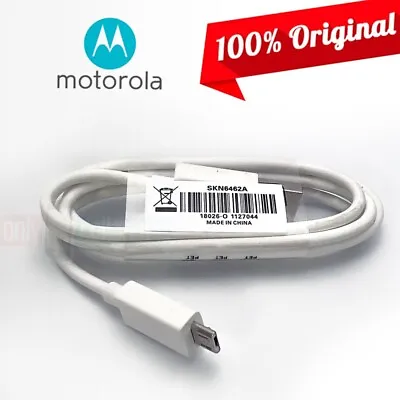 Original Motorola White Micro-USB Charge Sync Data Cable For Moto G5 G4 Play E4 • $6.63