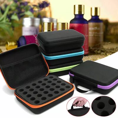 30 Bottles Essential Oil Carry Case 5~15ml Holder Storage Aromatherapy Hand Bag • $17.02